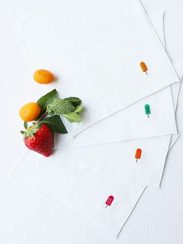 Table linen - Linen cocktail napkin | GHIACCIOLI - GIARDINO SEGRETO