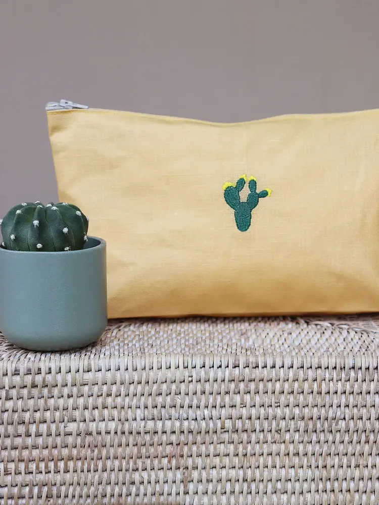 Pochettes - Pochette en lin| CACTUS - GIARDINO SEGRETO