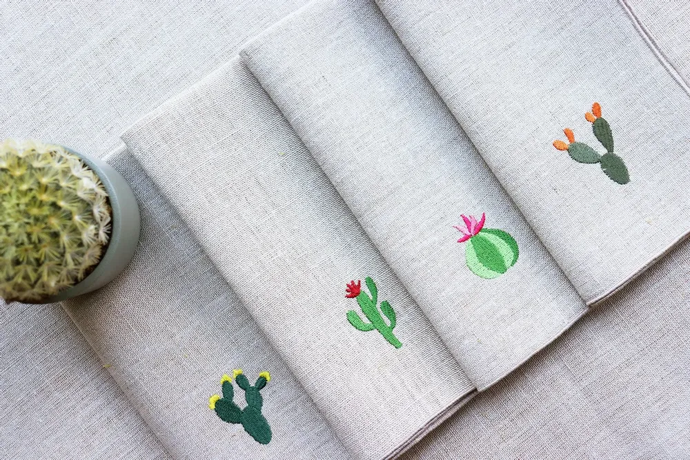 Clutches - Linen pochette | CACTUS - GIARDINO SEGRETO