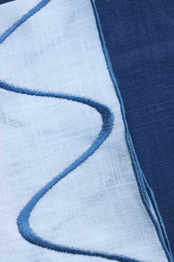 Linge de table textile - Napperon en lin | ONDA Bleu - GIARDINO SEGRETO
