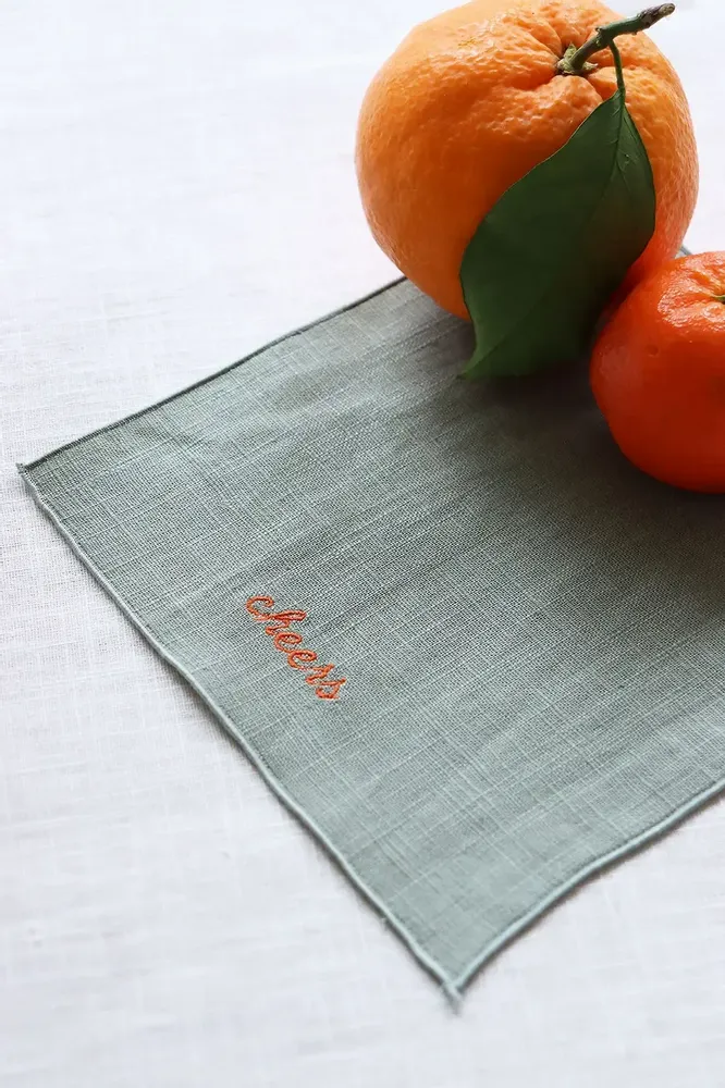 Table linen - Linen cocktail napkin | EXPRESSIONI - GIARDINO SEGRETO