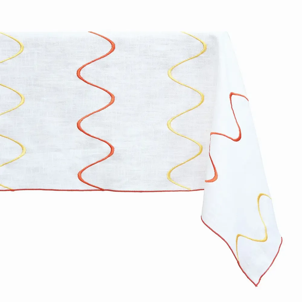 Table linen - Linen tablecloth | ONDA Orange - GIARDINO SEGRETO