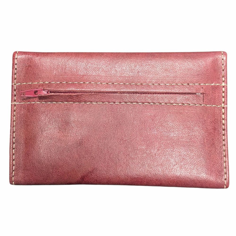 Petite maroquinerie - Petit porte-monnaie en cuir gaufré à trois volets - BERBER LEATHER