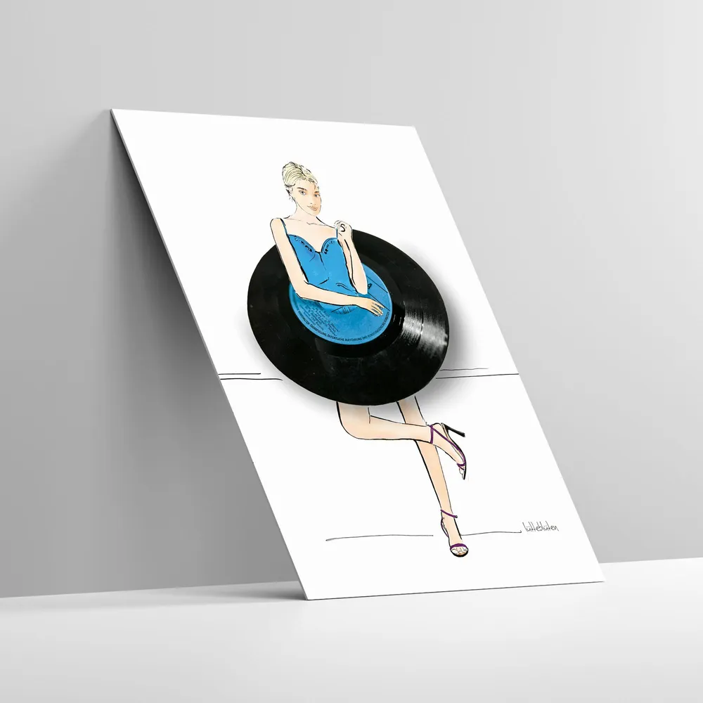 Papeterie - Carte avec enveloppe | J'adore le vinyle - LUETTEBLUETEN