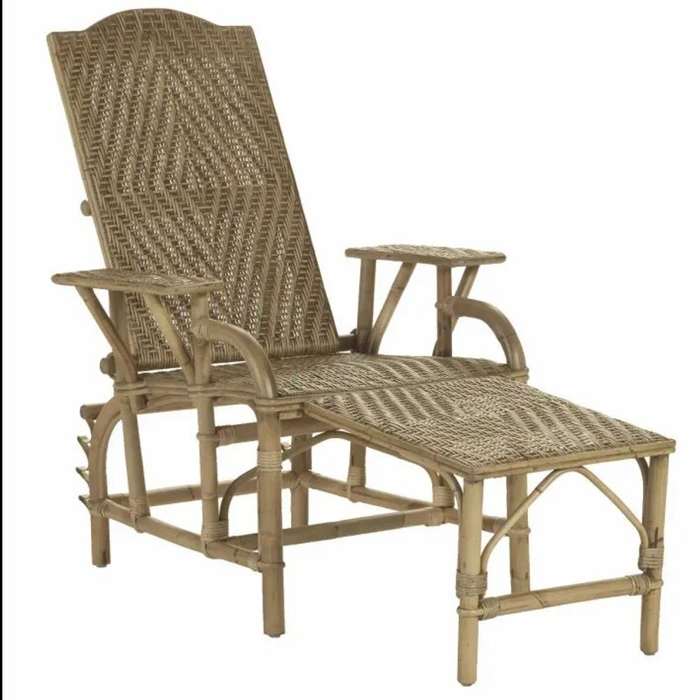 Lounge chairs - GRAND-MERE natural rattan lounge chair - KOK MAISON