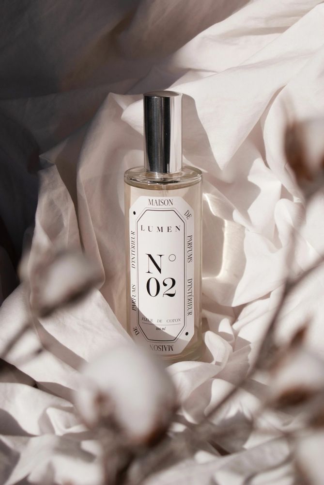 Parfums d'intérieur - Vaporisateur Naturelle 100ml N°02 - Fleur de coton - LUMEN • MAISON DE PARFUMS D'INTÉRIEUR