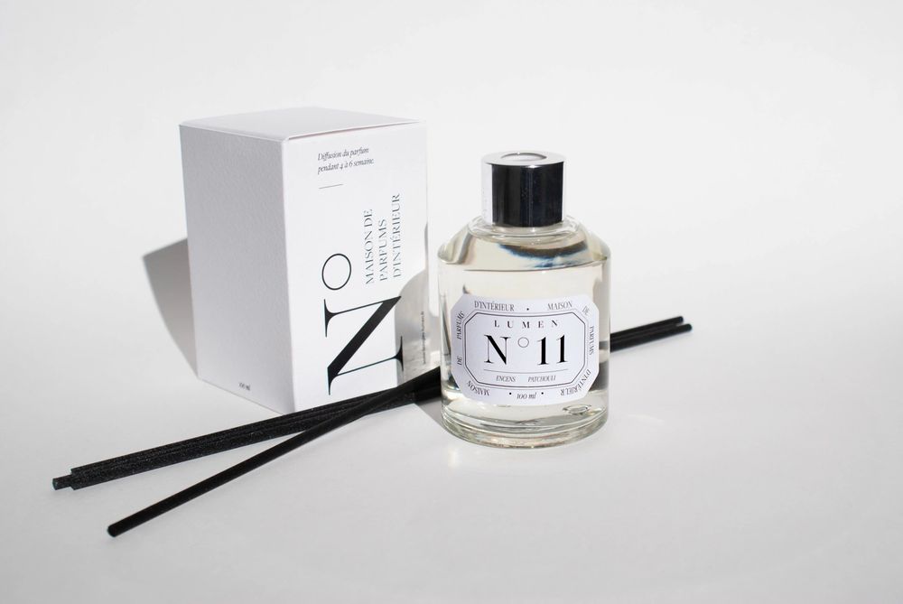 Scent diffusers - Natural Reed Diffuser 100ml N°11 - Incense Patchouli - LUMEN • MAISON DE PARFUMS D'INTÉRIEUR