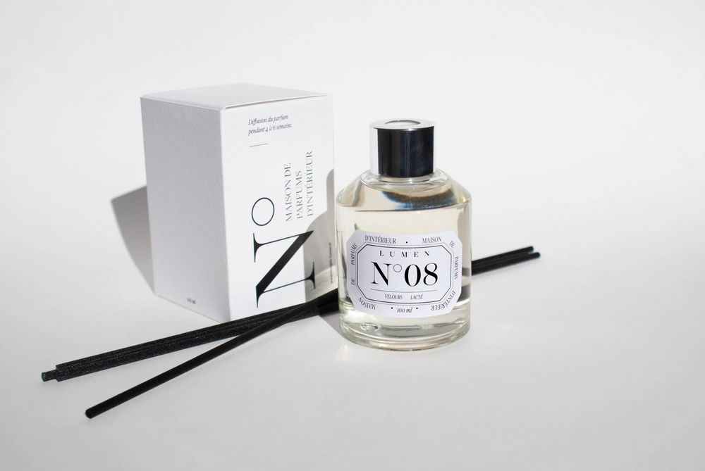 Scent diffusers - Natural Reed Diffuser 100ml N°08 - Milky Velvet - LUMEN • MAISON DE PARFUMS D'INTÉRIEUR