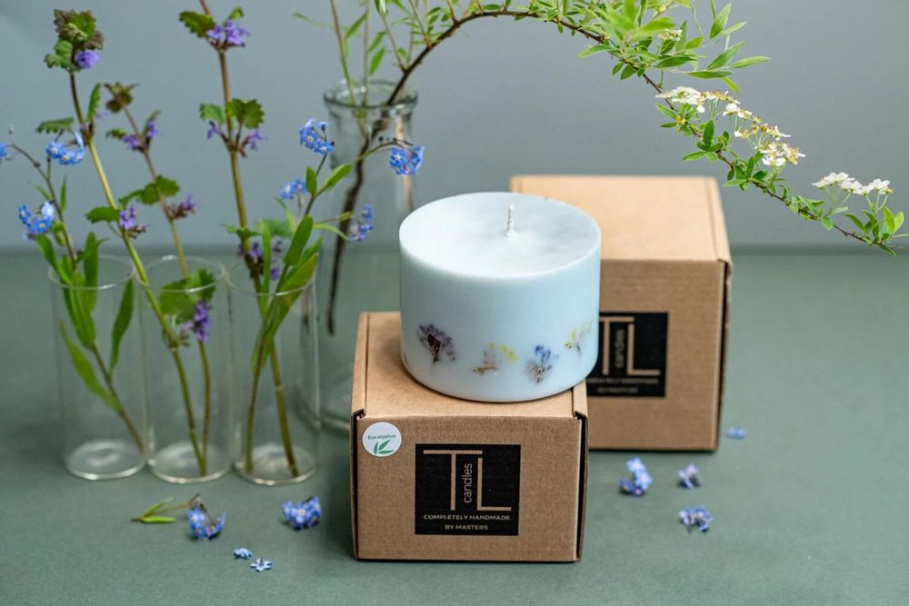Candles - Candle with Eucalyptus Scent - TL CANDLES