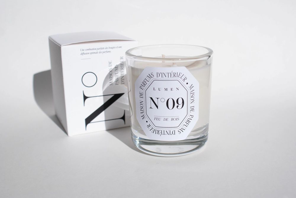 Candles - Natural Scented Candle 180g N°09 - Firewood - LUMEN • MAISON DE PARFUMS D'INTÉRIEUR
