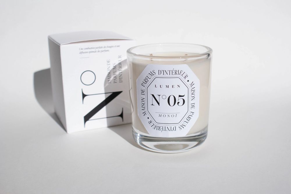 Candles - Natural Scented Candle 180g N°05 - Tropical Monoï - LUMEN • MAISON DE PARFUMS D'INTÉRIEUR