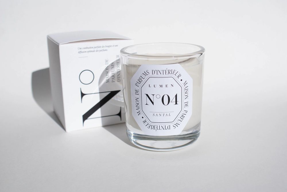 Candles - Natural Scented Candle 180g N°04 - Sandalwood - LUMEN • MAISON DE PARFUMS D'INTÉRIEUR