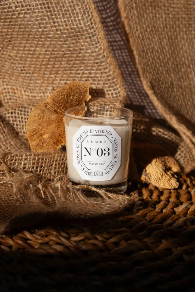 Candles - Small Natural Scented Candle No. 03 - Precious Oud Wood - LUMEN • MAISON DE PARFUMS D'INTÉRIEUR