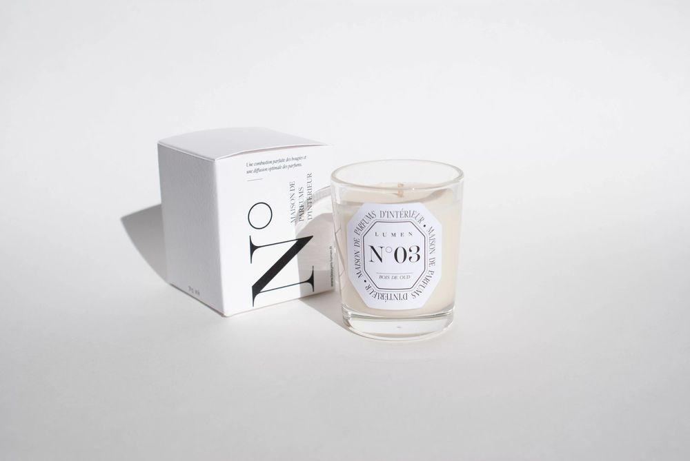 Bougies - Petite Bougie Parfumée Naturelle N°03 - Bois de Oud Précieux - LUMEN • MAISON DE PARFUMS D'INTÉRIEUR