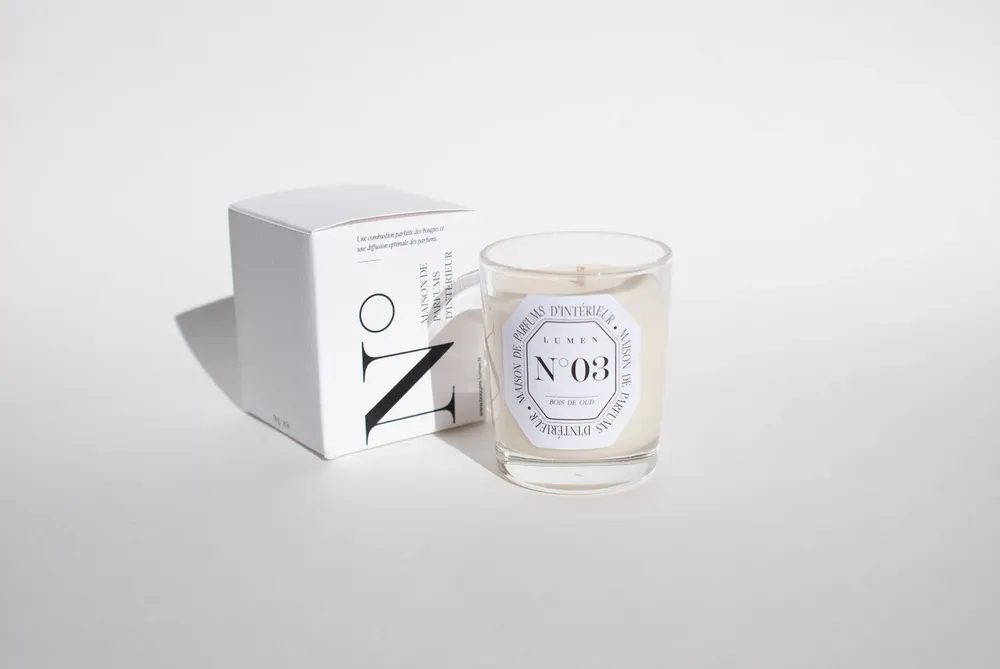 Candles - Small Natural Scented Candle No. 03 - Precious Oud Wood - LUMEN • MAISON DE PARFUMS D'INTÉRIEUR
