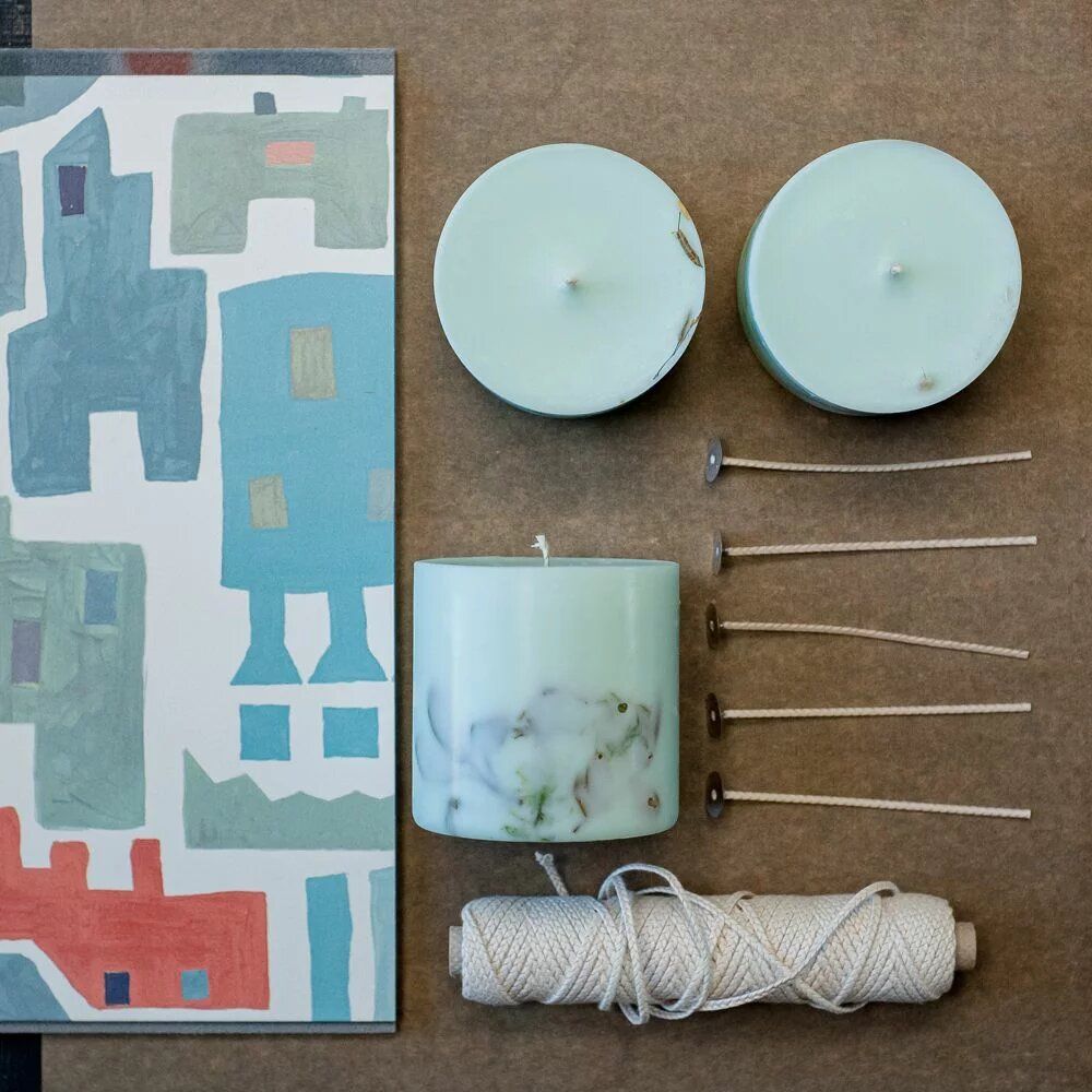 Candles - Candle with Forest Scent - Mint Green - TL CANDLES