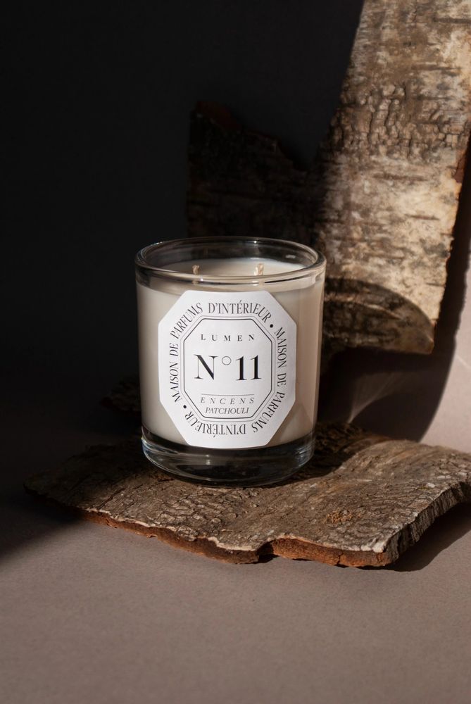Bougies - Bougie Parfumée Naturelle 180g N°11 - Encens Patchouli - LUMEN • MAISON DE PARFUMS D'INTÉRIEUR