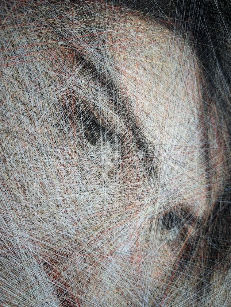 Cadeaux - Art textile / "Un Instant Inexprimé" / Portrait - ART NITKA