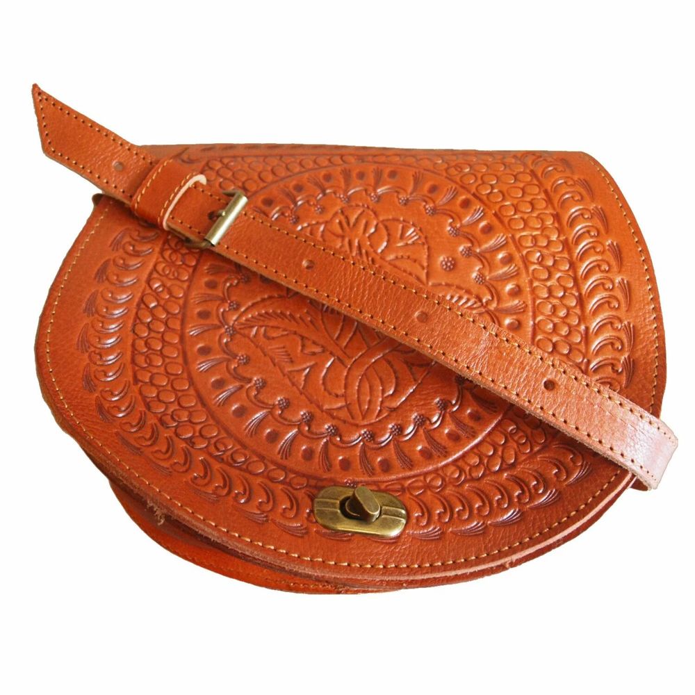 Sacs et cabas - Sacoche en cuir gaufré pour femme - BERBER LEATHER
