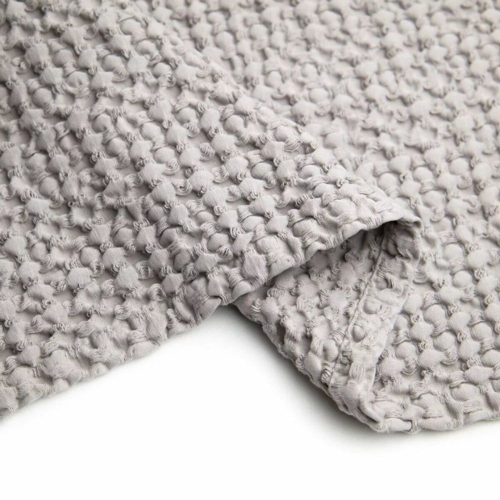 Throw blankets - Organic Cotton Knitted Throw Blanket. Gray - SOWL