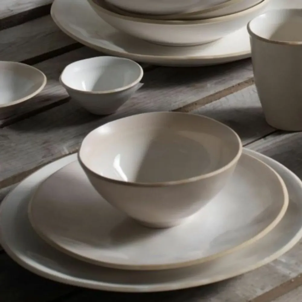 Platter and bowls - Bowls TWILIGHT. Portuguese ceramics. Ivory - SOWL