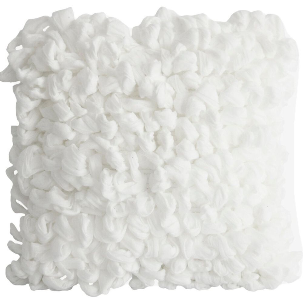 Coussins textile - Coussin décoratif fait main. Décor recyclé du Portugal. Blanc - SOWL