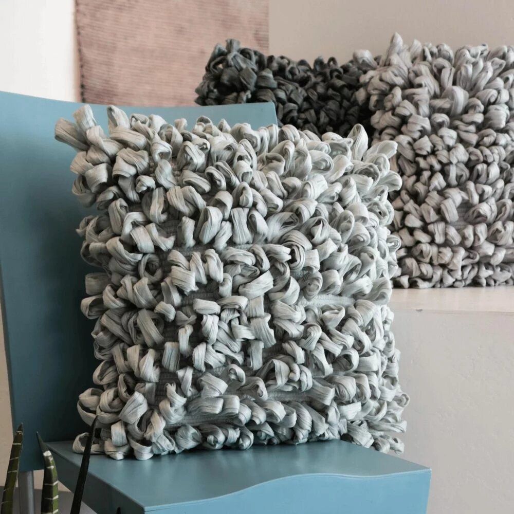 Coussins textile - Coussin décoratif fait main. Décor recyclé du Portugal. Blanc - SOWL