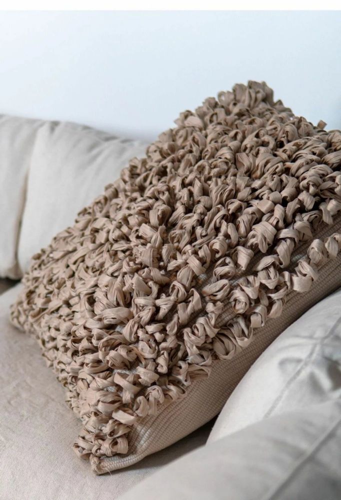 Coussins textile - Coussin décoratif fait main. Décor recyclé du Portugal. Blanc - SOWL