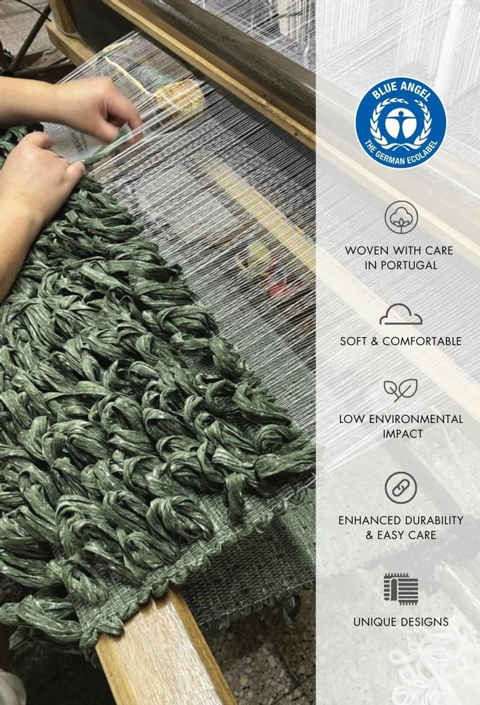 Coussins textile - Coussin décoratif fait main. Décor recyclé du Portugal. Blanc - SOWL