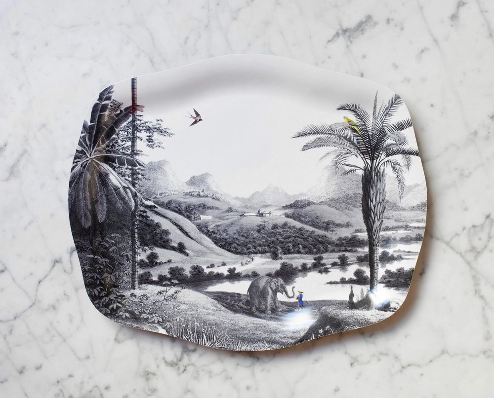 Trays - Rococo Plateau On the banks of the Mekong - PARADISIO IMAGINARIUM