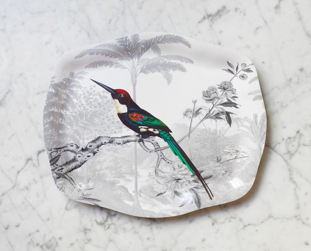 Plateaux - Plateau rococo Jacamar Émeraude - PARADISIO IMAGINARIUM