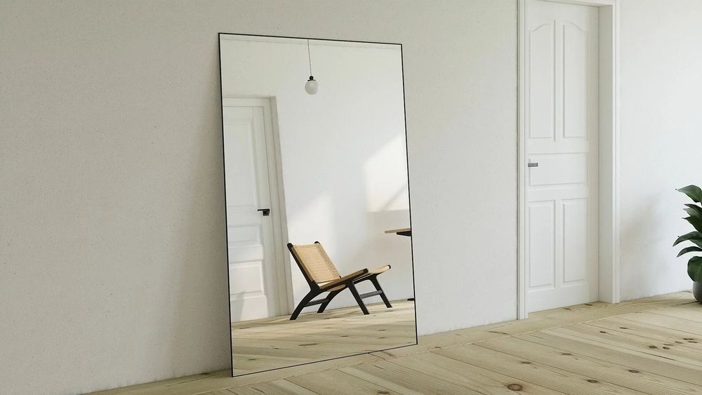 Miroirs - Très grand miroir pleine longueur avec cadre noir (110 x 210 cm) - SCANDINAVIAN GLASSFACTORY