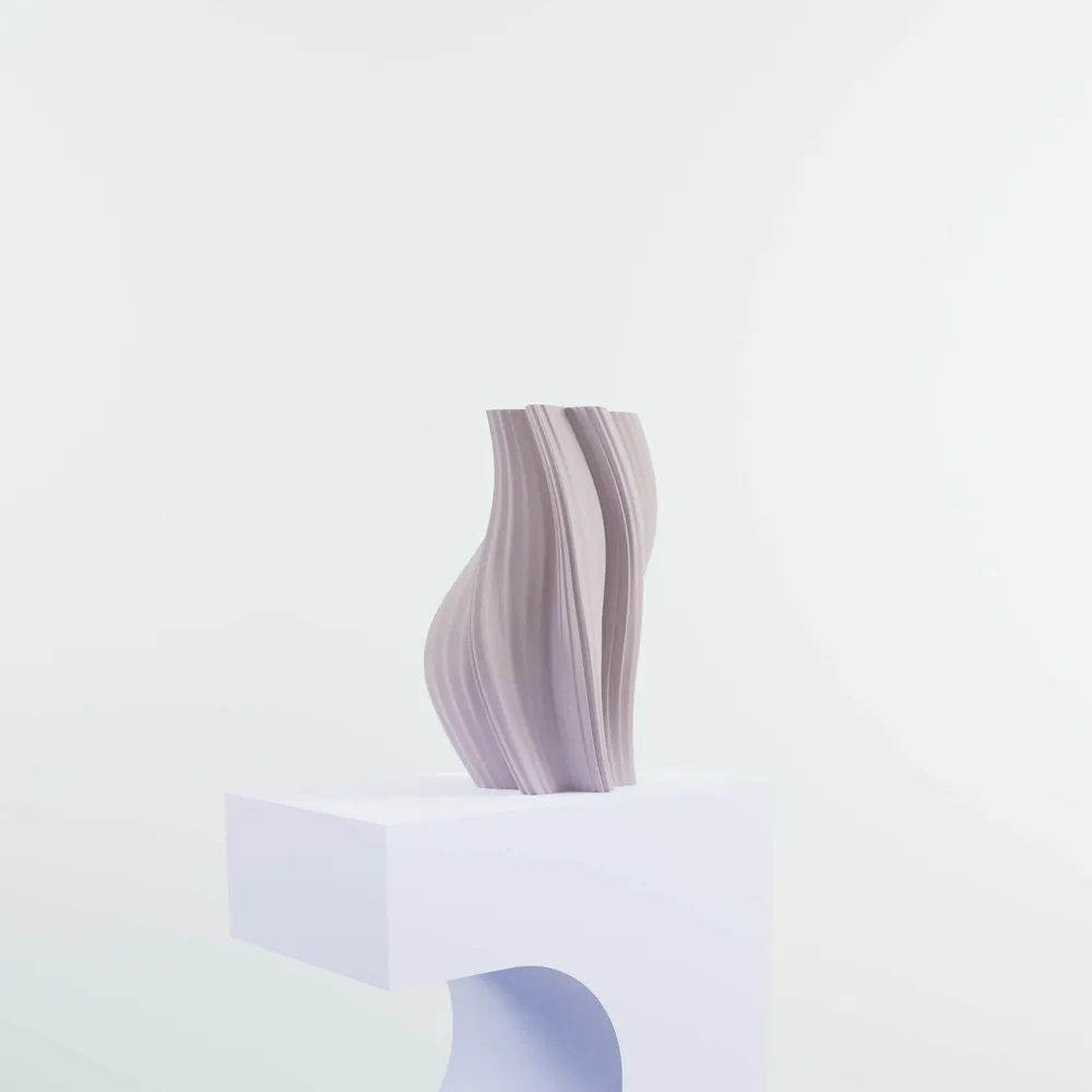 Office design and planning - Vase "Heat Wave" - AURA 3D