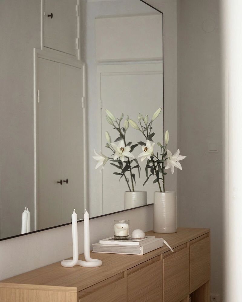 Miroirs - Miroir mural avec cadre noir (100x100cm) - SCANDINAVIAN GLASSFACTORY