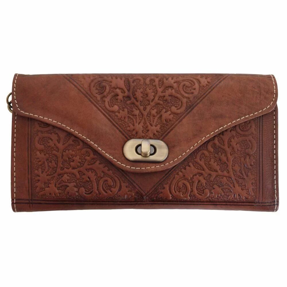 Petite maroquinerie - Grand porte-monnaie en cuir à trois volets - BERBER LEATHER