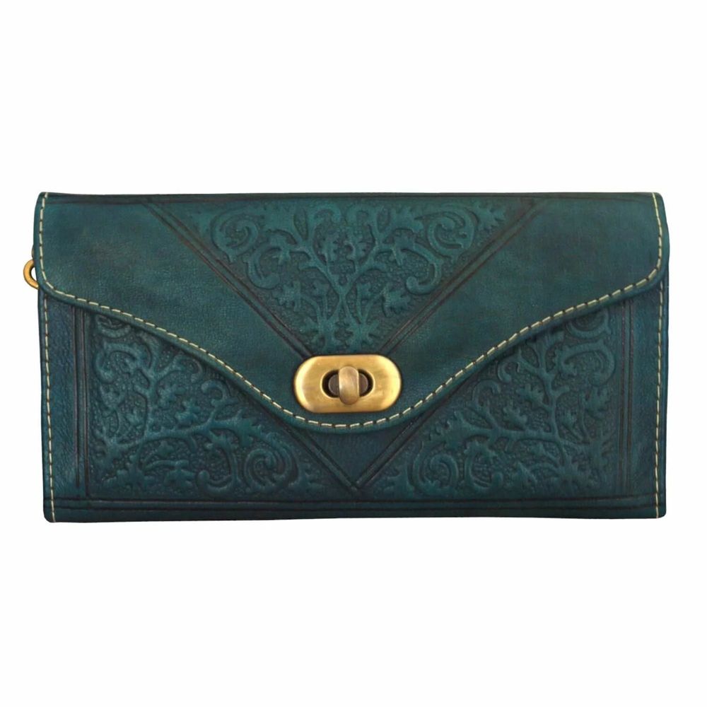 Petite maroquinerie - Grand porte-monnaie en cuir à trois volets - BERBER LEATHER
