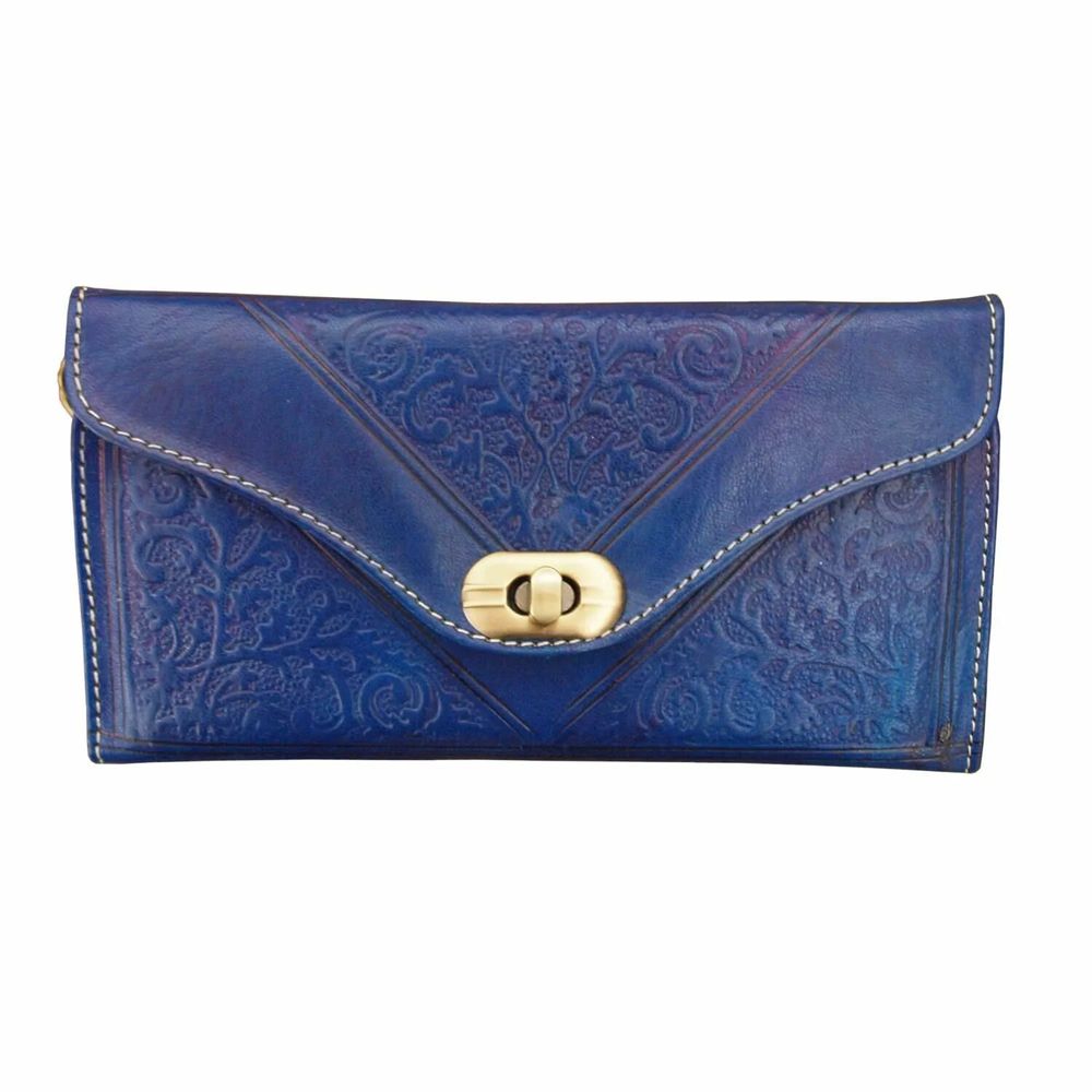 Petite maroquinerie - Grand porte-monnaie en cuir à trois volets - BERBER LEATHER