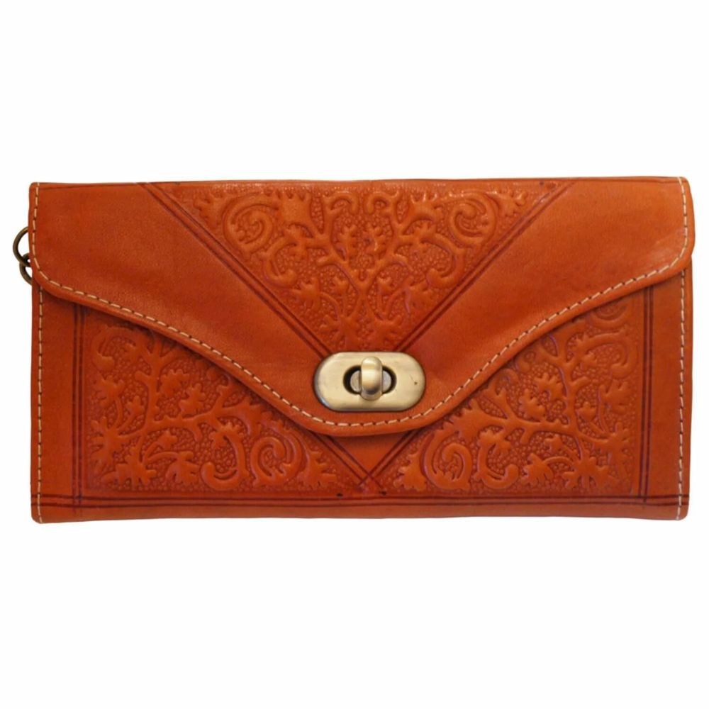 Petite maroquinerie - Grand porte-monnaie en cuir à trois volets - BERBER LEATHER