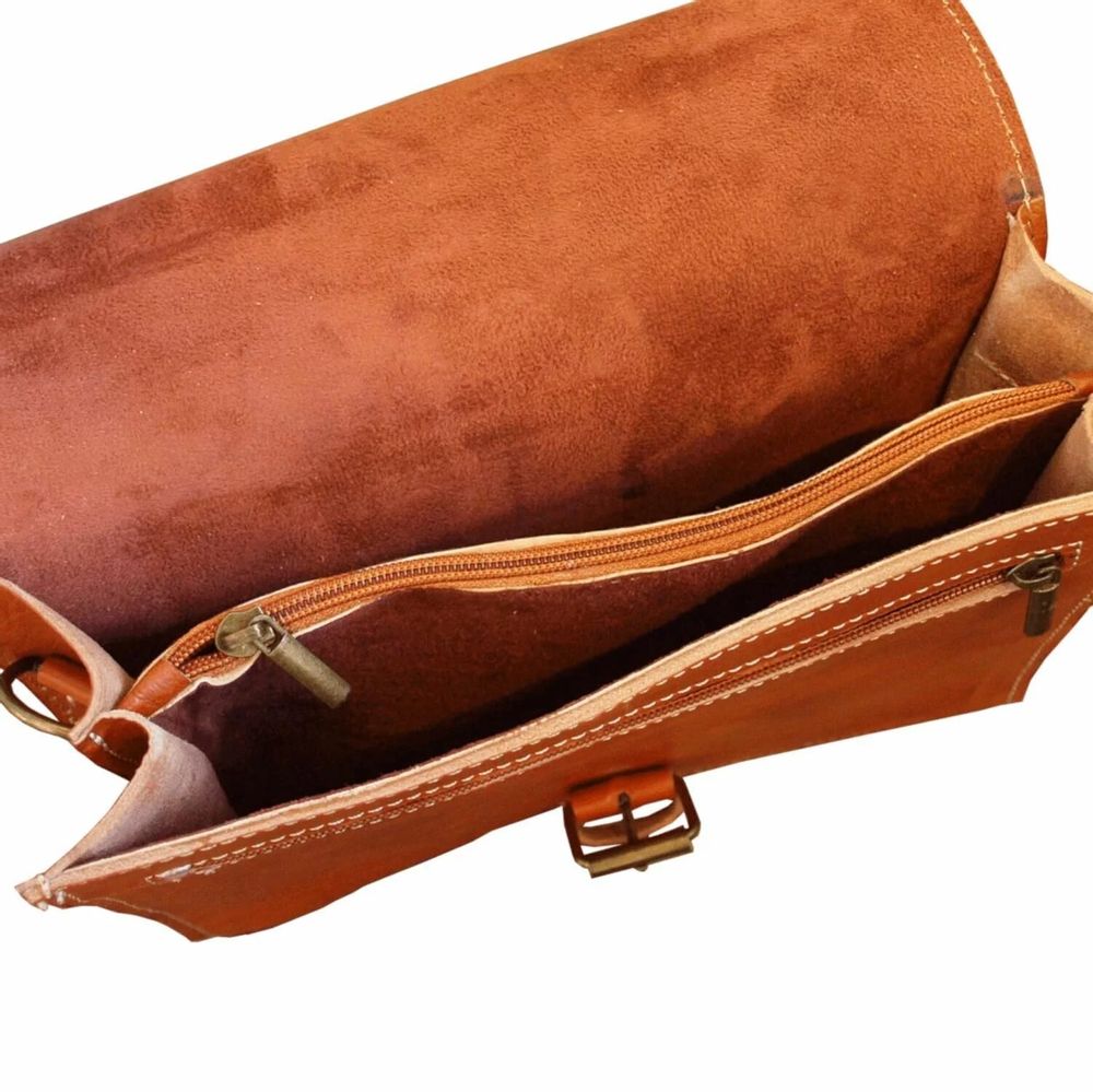Leather goods - Leather Mini Satchel Casablanca - BERBER LEATHER