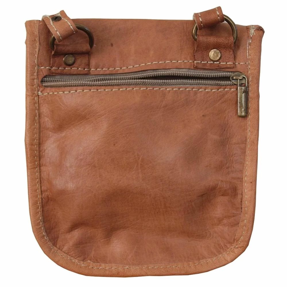 Leather goods - Leather travel pouch with shoulder strap - BERBER LEATHER