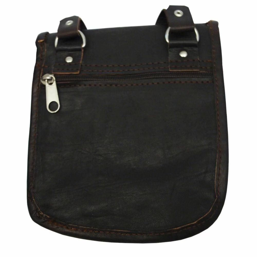 Leather goods - Leather travel pouch with shoulder strap - BERBER LEATHER