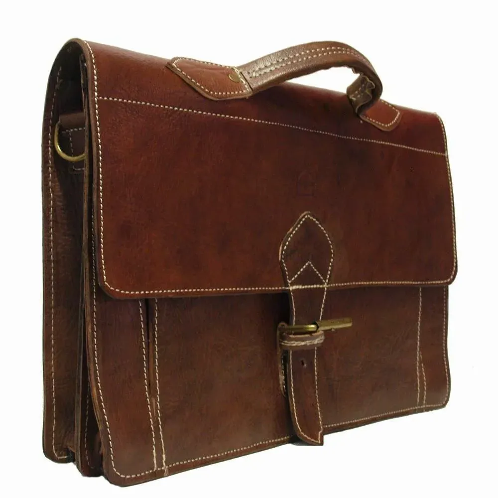 Sacs et cabas - Grande sacoche en cuir Casablanca - BERBER LEATHER