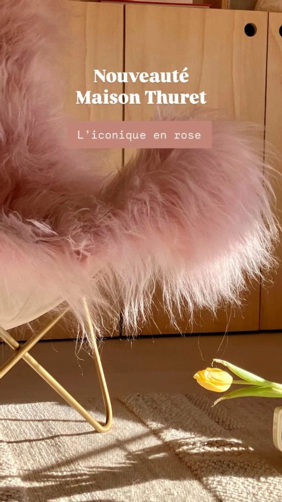 Objets design - L'Iconique - Fauteuil Butterfly en peau de mouton Islandais - MAISON THURET