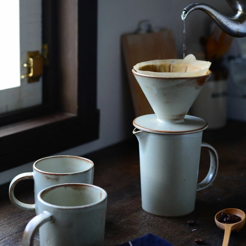 Tasses et mugs - Goutteuse à café/pichet/tasse - Buna - MARUMITSU POTERIE