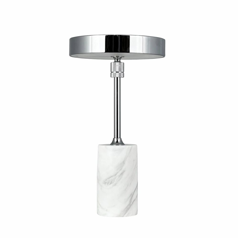 Lampes de table - Lampe de table LED rechargeable Starlight chrome/marbre blanc - DYBERG LARSEN