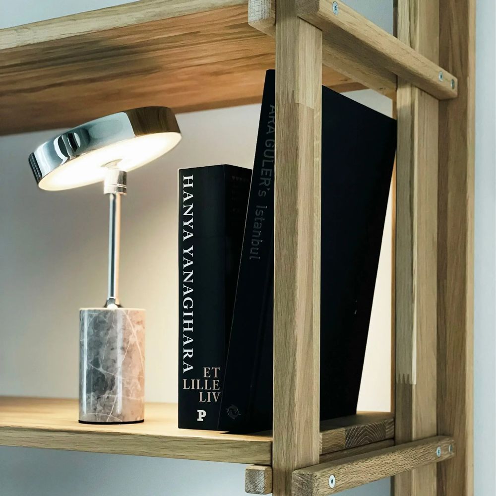 Lampes à poser - Lampe de table LED rechargeable Starlight chrome/marbre gris - DYBERG LARSEN