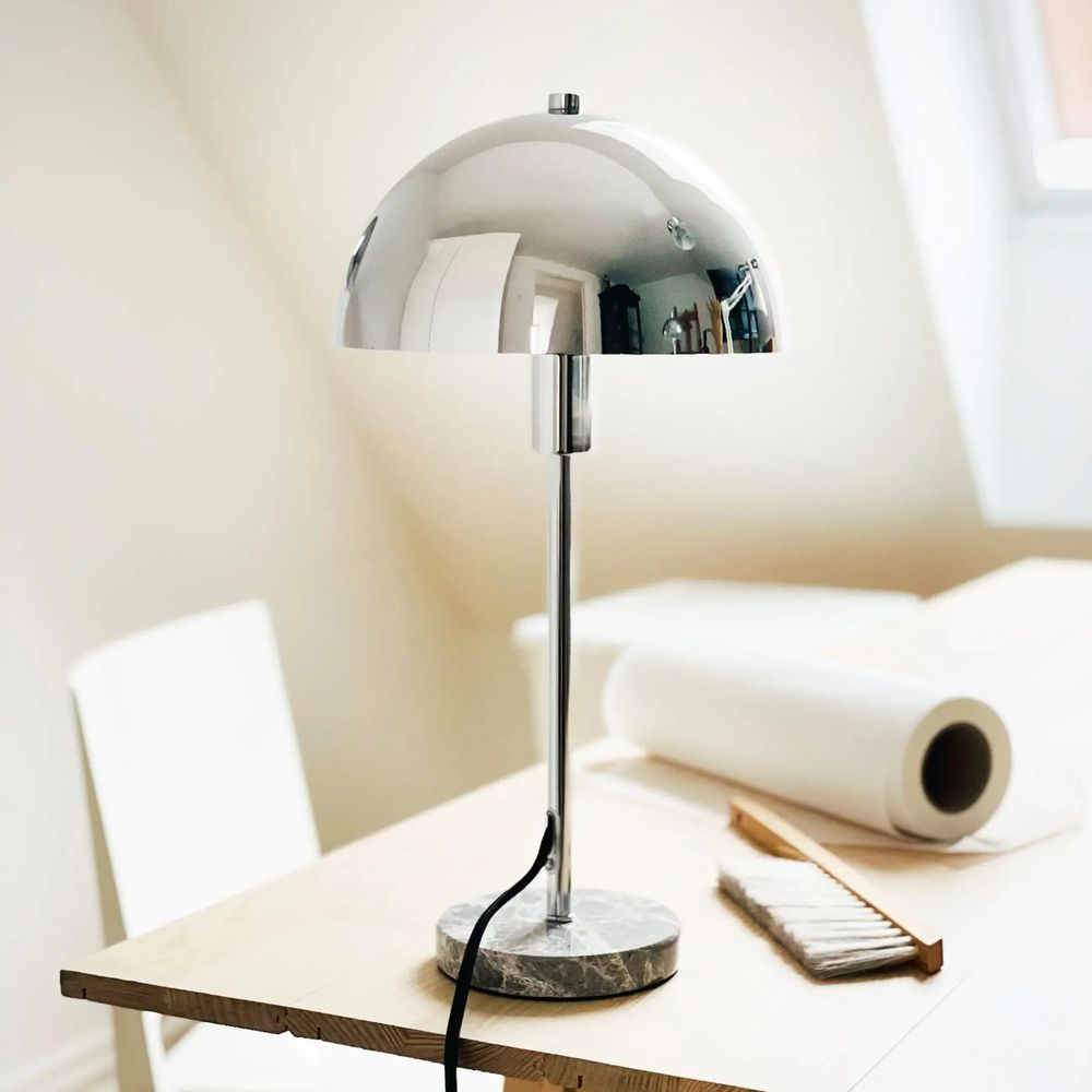 Lampes à poser - Lampe de table Stockholm D20 en chrome/marbre - DYBERG LARSEN