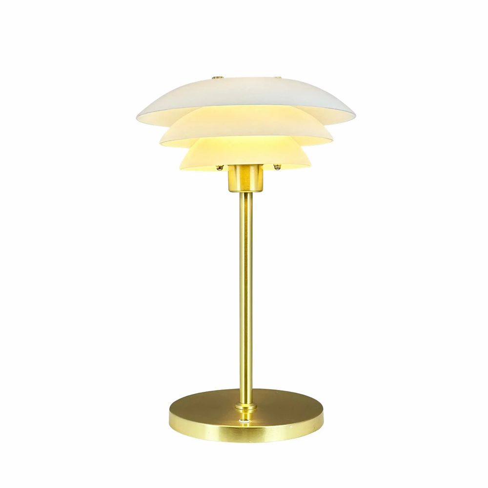Lampes à poser - Lampe de table DL20 LED Opale/Laiton rechargeable - DYBERG LARSEN