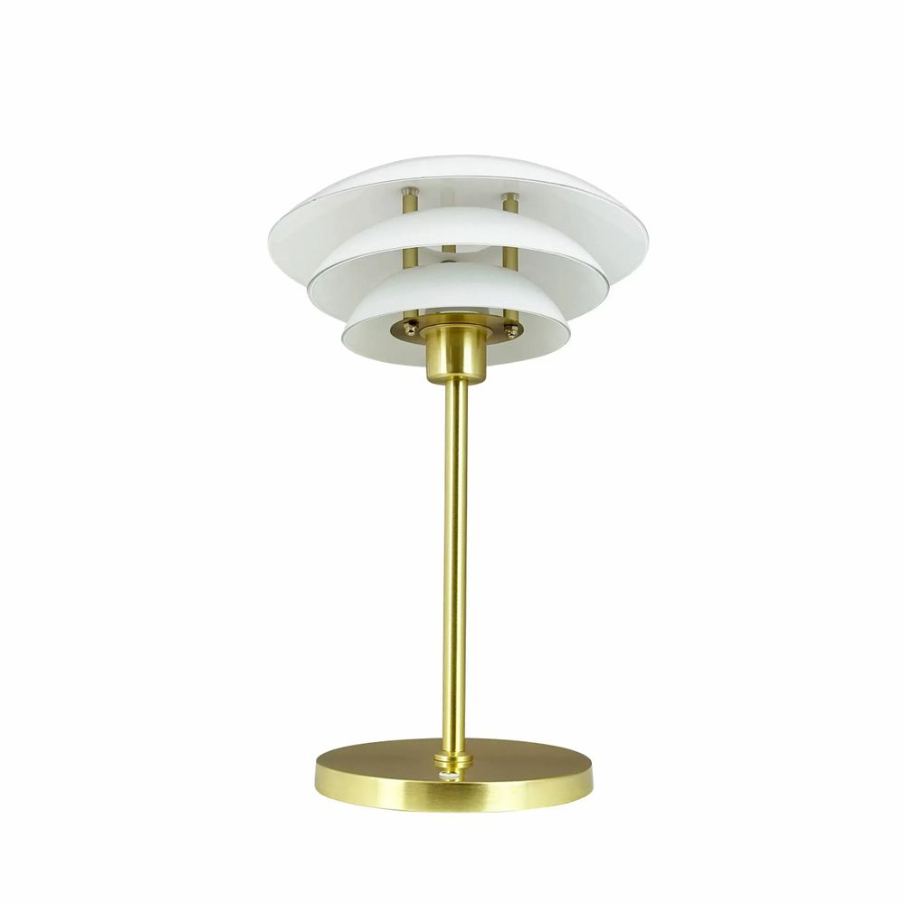 Lampes à poser - Lampe de table DL20 LED Opale/Laiton rechargeable - DYBERG LARSEN