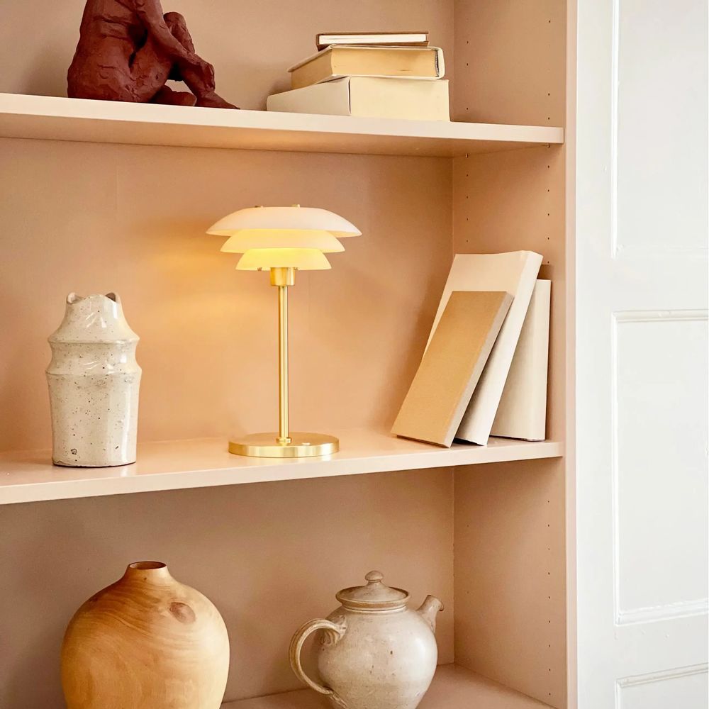 Lampes à poser - Lampe de table DL20 LED Opale/Laiton rechargeable - DYBERG LARSEN